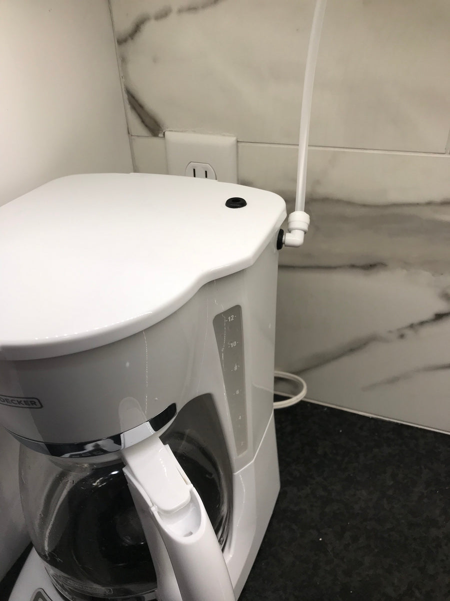 When I Plumbed the Coffee Maker (why I bought the kit) Water Line